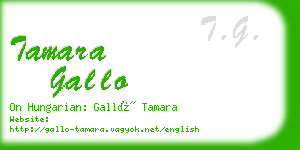 tamara gallo business card